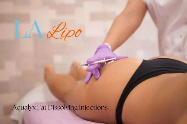 Woman having fat dissolving injections Wokingham on thighs