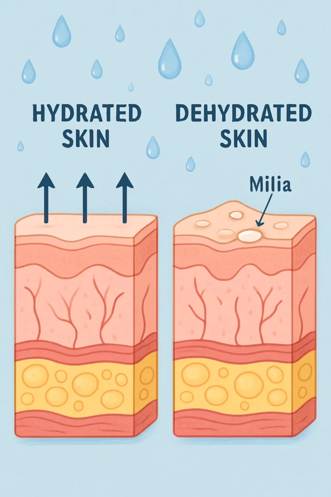 The importance of hydration and milia production Wokingham