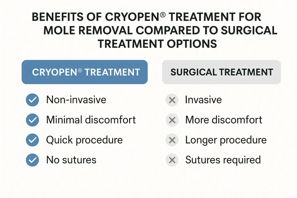Benefits of facial mole removal Wokingham - call our team today to book a consultation