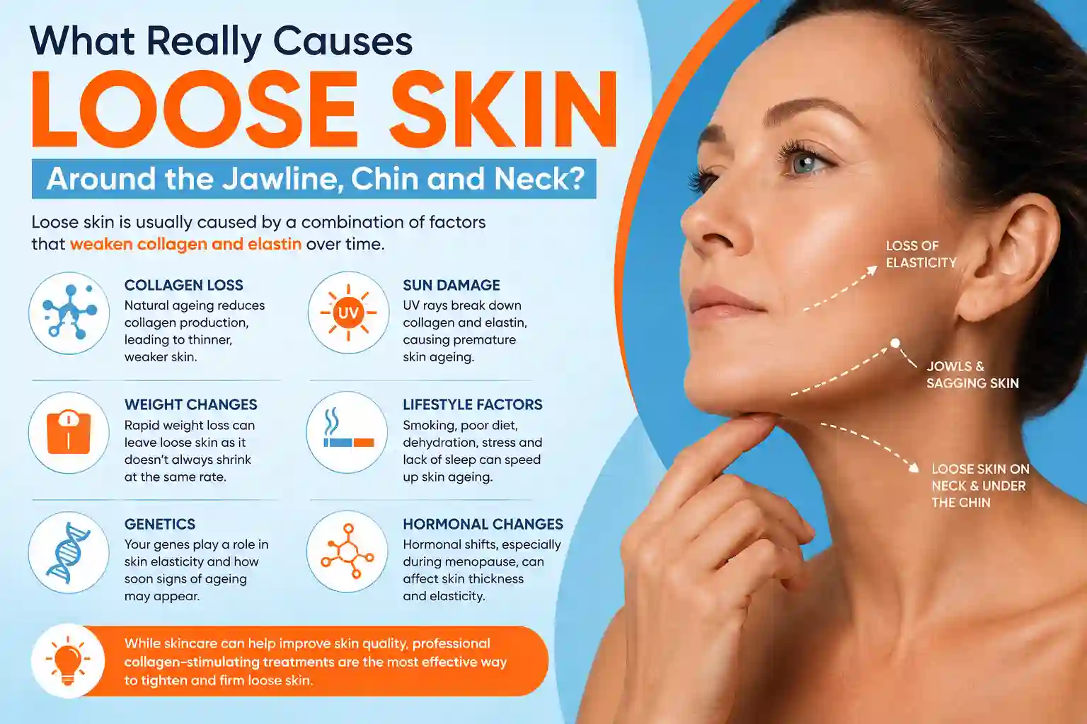 What Really Causes Loose Skin Around the Jawline, Chin and Neck Wokingham?
